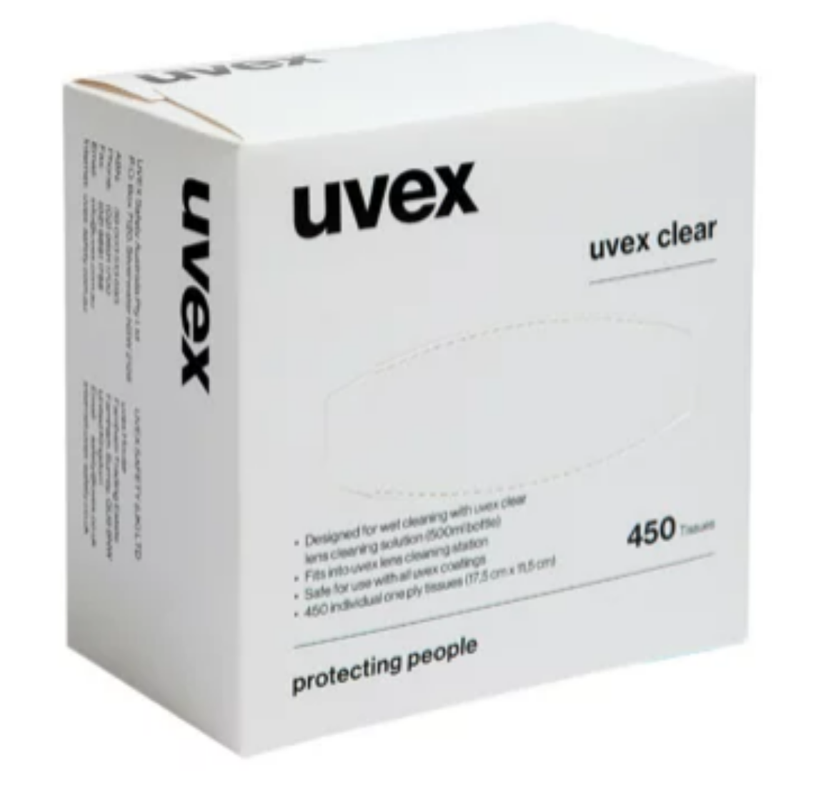 Picture of uvex replacement lens cleaning tissues, (1 x box of 450)