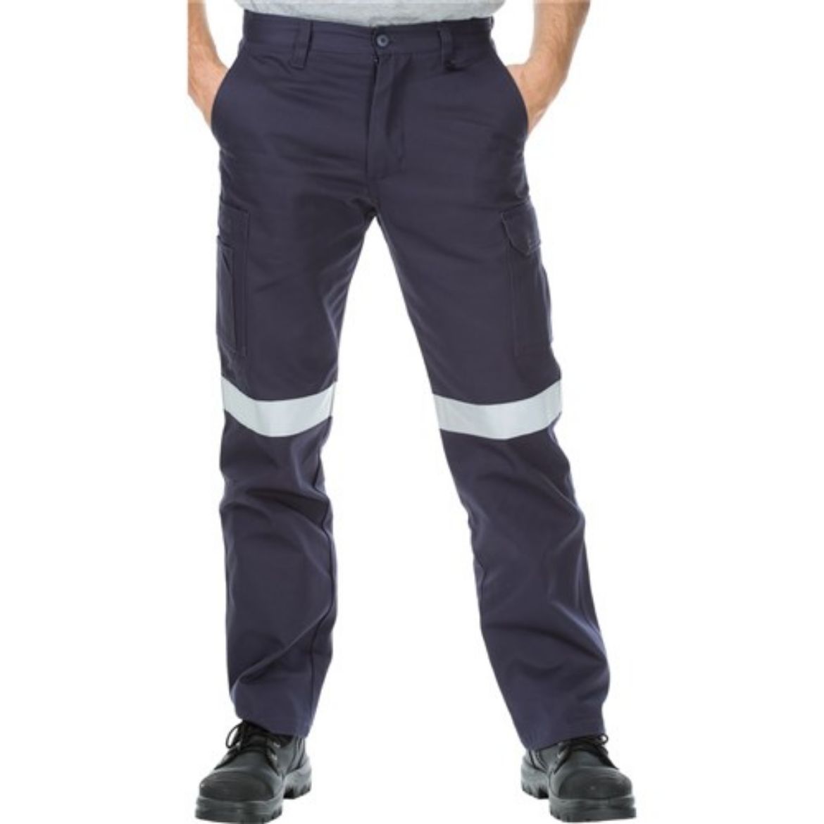 Picture of WORKIT Cotton Drill Taped Cargo Pants | Classic Fit