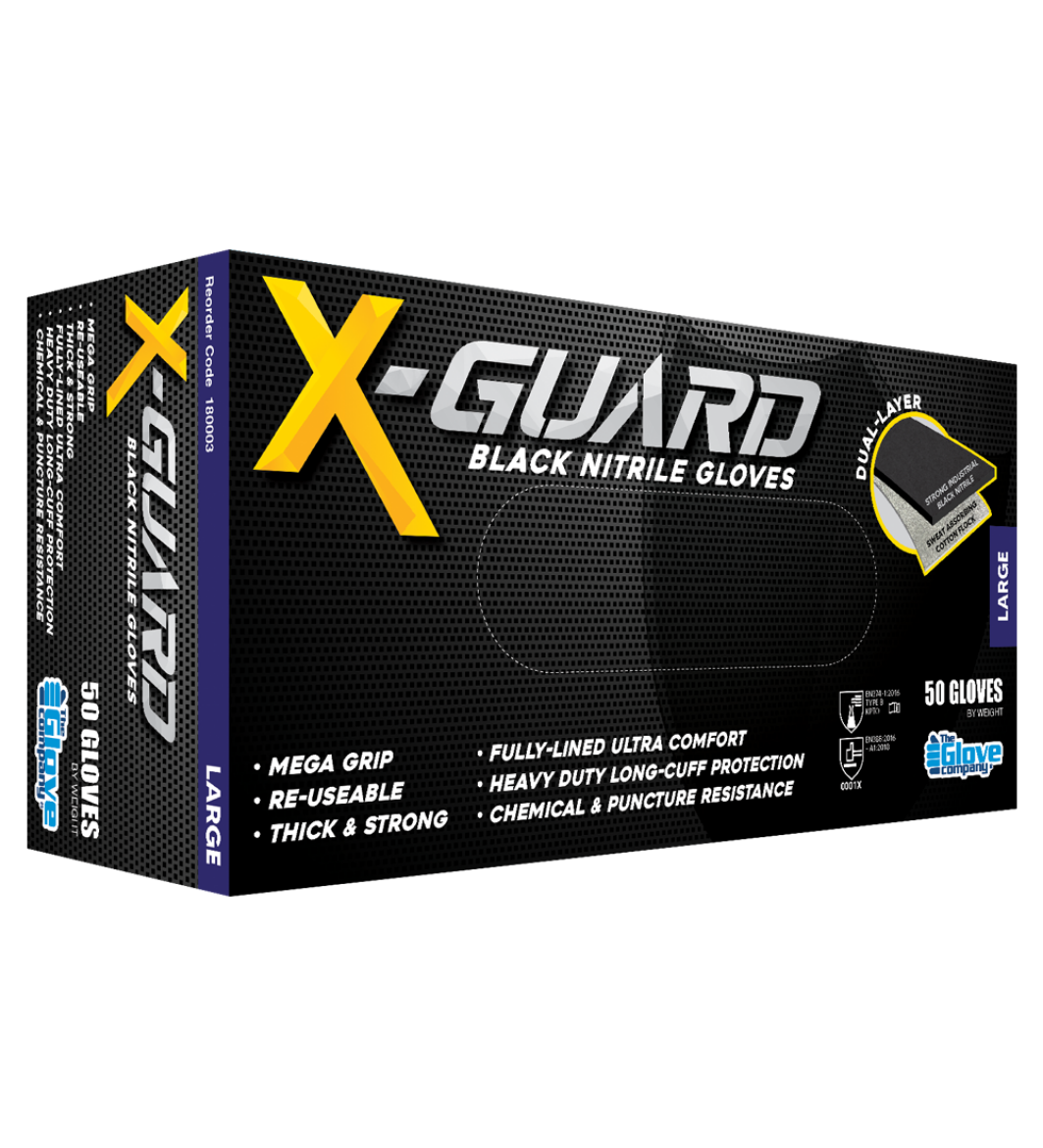 Picture of X-Guard Black Nitrile Gloves