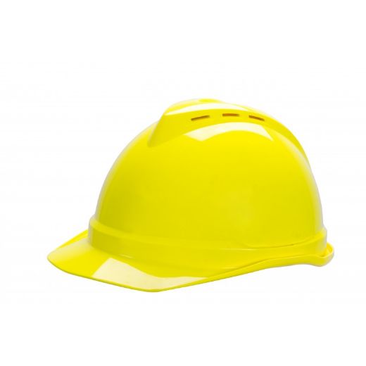 Picture of MSA HARD HAT V-GARD 500, WHITE 6 PT VENTED PUSH-KEY SUSPENSION