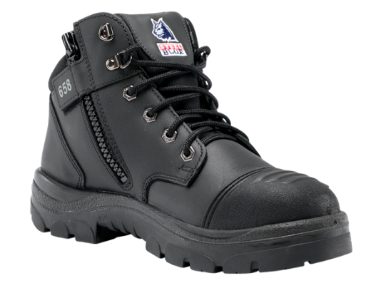 Picture of STEEL BLUE PARKES ZIP SCUFF CAP SAFETY BOOT