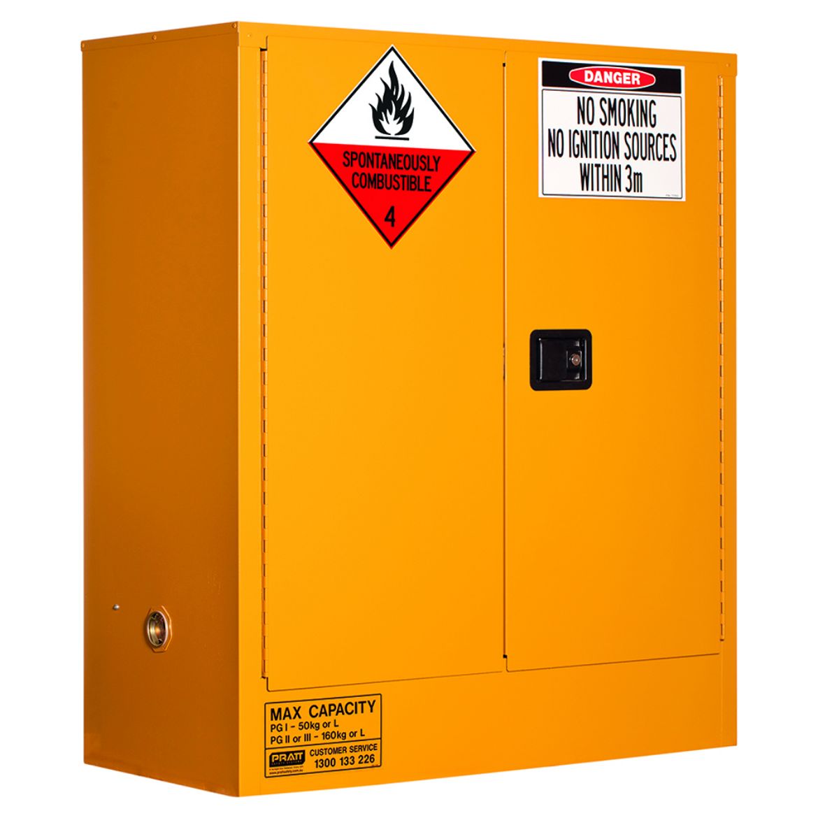 Picture of PRATT CLASS 4 DANGEROUS GOODS 160LTR CABINET. 2 DOOR,2 SHELF