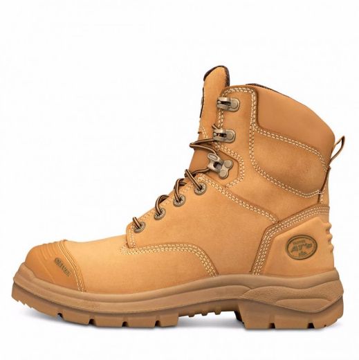 Picture of OLIVER AT 55 SERIES 150MM WHEAT ZIP SIDED LACE UP BOOT LIGHTWEIGHT