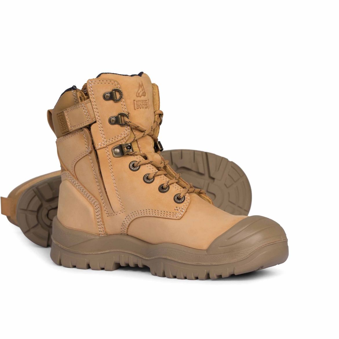 Picture of Mongrel Wheat High Leg ZipSider Boot w/ Scuff Cap - RUBBER/PU