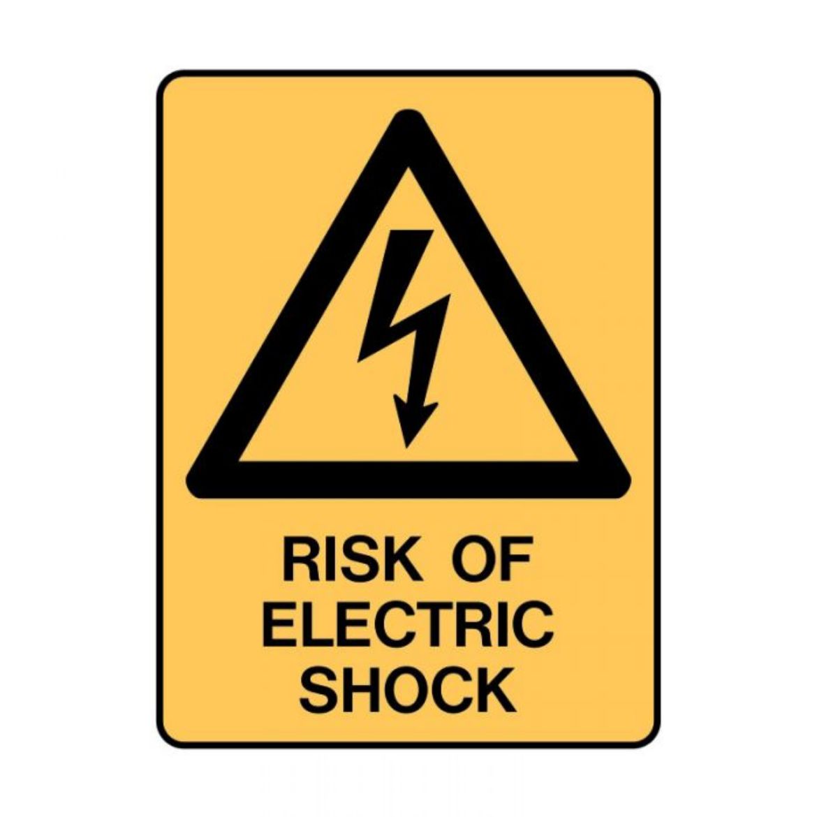Picture of Risk Of Electric Shock (Self Adhesive Vinyl) H250mm x W180mm