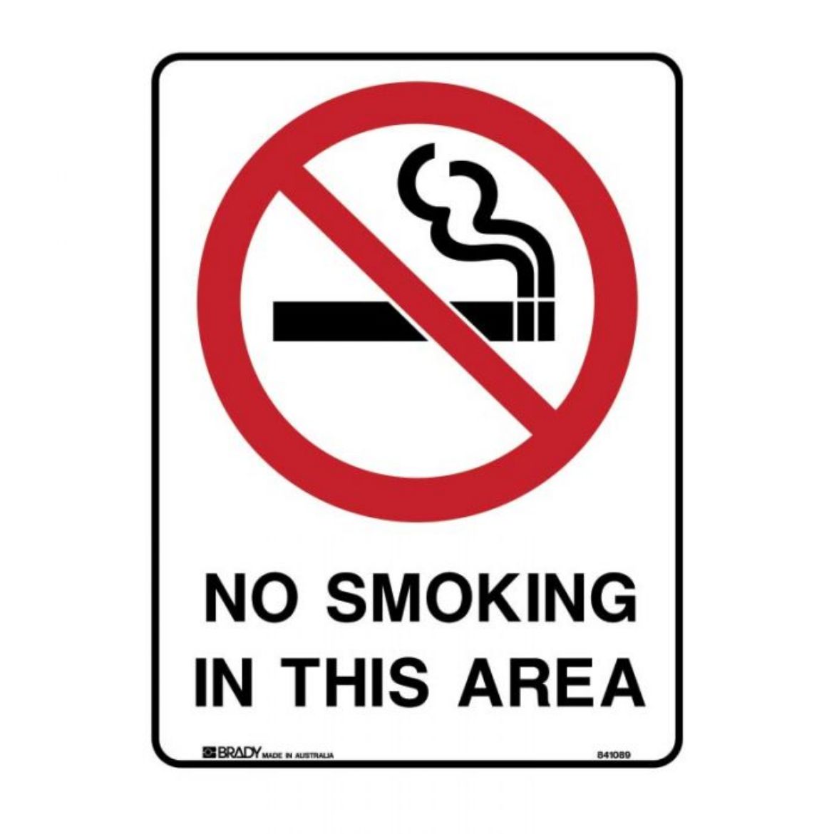 Picture of No Smoking In This Area (Self Adhesive Vinyl) H250mm x W180mm