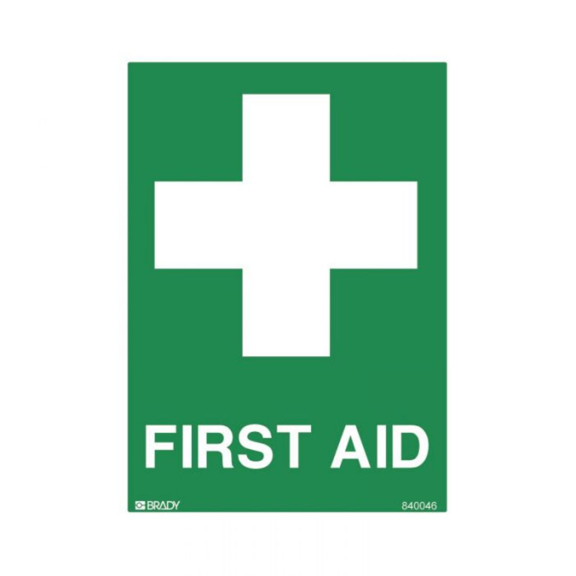 Picture of Small Stick On Labels - First Aid (Self Adhesive Vinyl) H125mm x W90mm