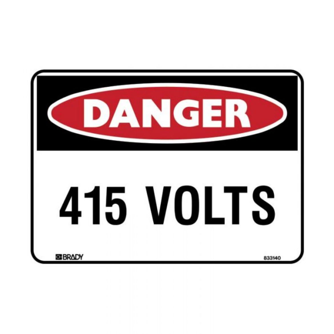 Picture of Danger Sign - 415 Volts (Polypropylene) H225mm x W300mm