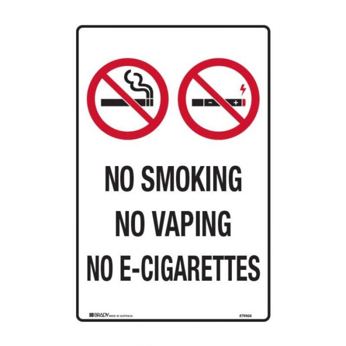 Picture of No Smoking, No Vaping, No E-Cigarettes, 450mm x 300mm, Metal