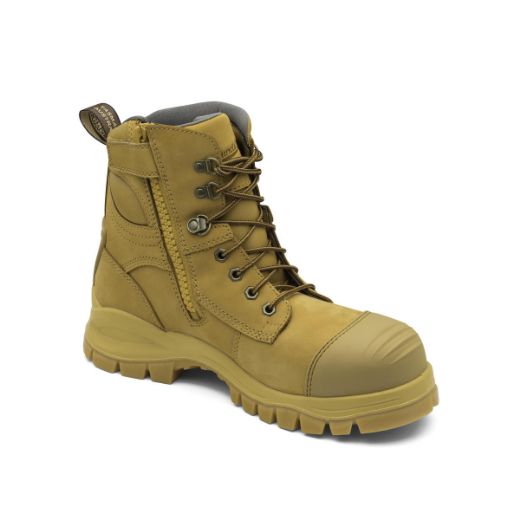 Picture of Blundstone Wheat Lace Up Side Zip Safety Boot