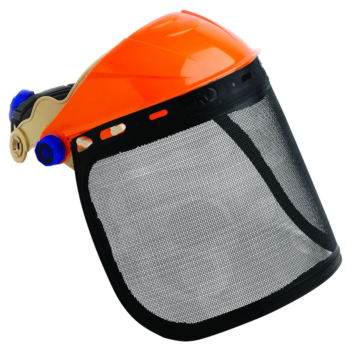 Picture of ASSEMBLED BROWGUARD & MESH VISOR - ORANGE , LOW IMPACT