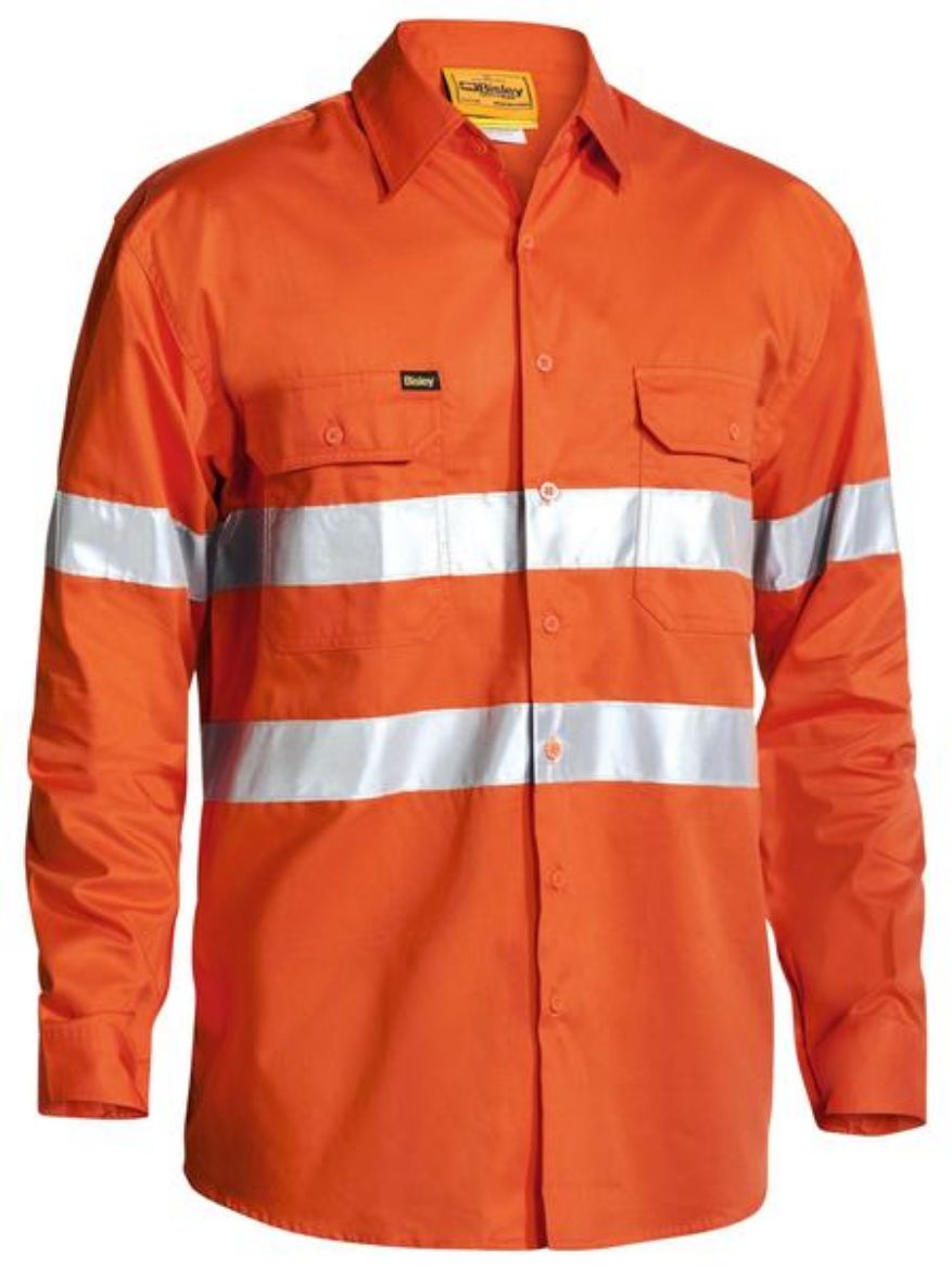 Picture of BISLEY Taped Hi Vis Cool Lightweight Drill Shirt