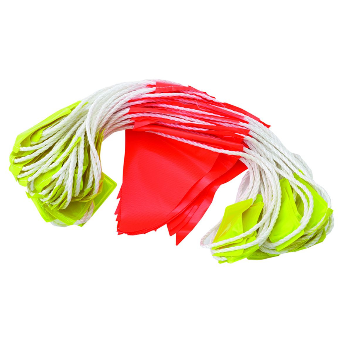 Picture of ORANGE PVC FLAG WITH YELLOW REFLECTIVE TABS BUNTING - DAY/NIGHT - 30M