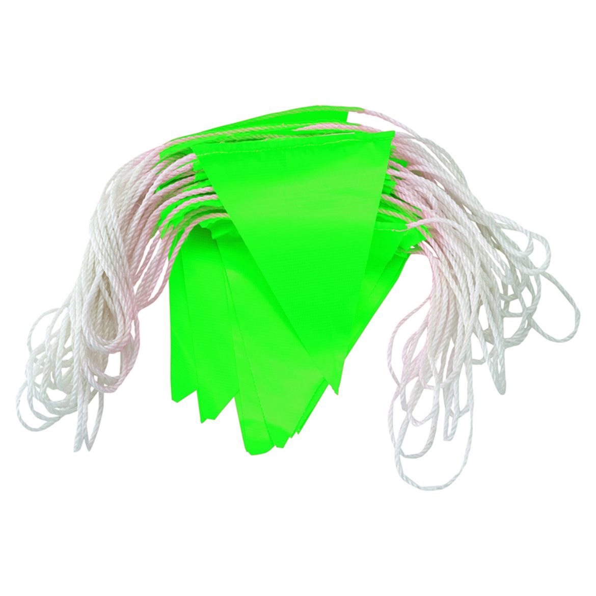 Picture of PVC FLAG BUNTING - DAY USE, GREEN FLAGS - 30M