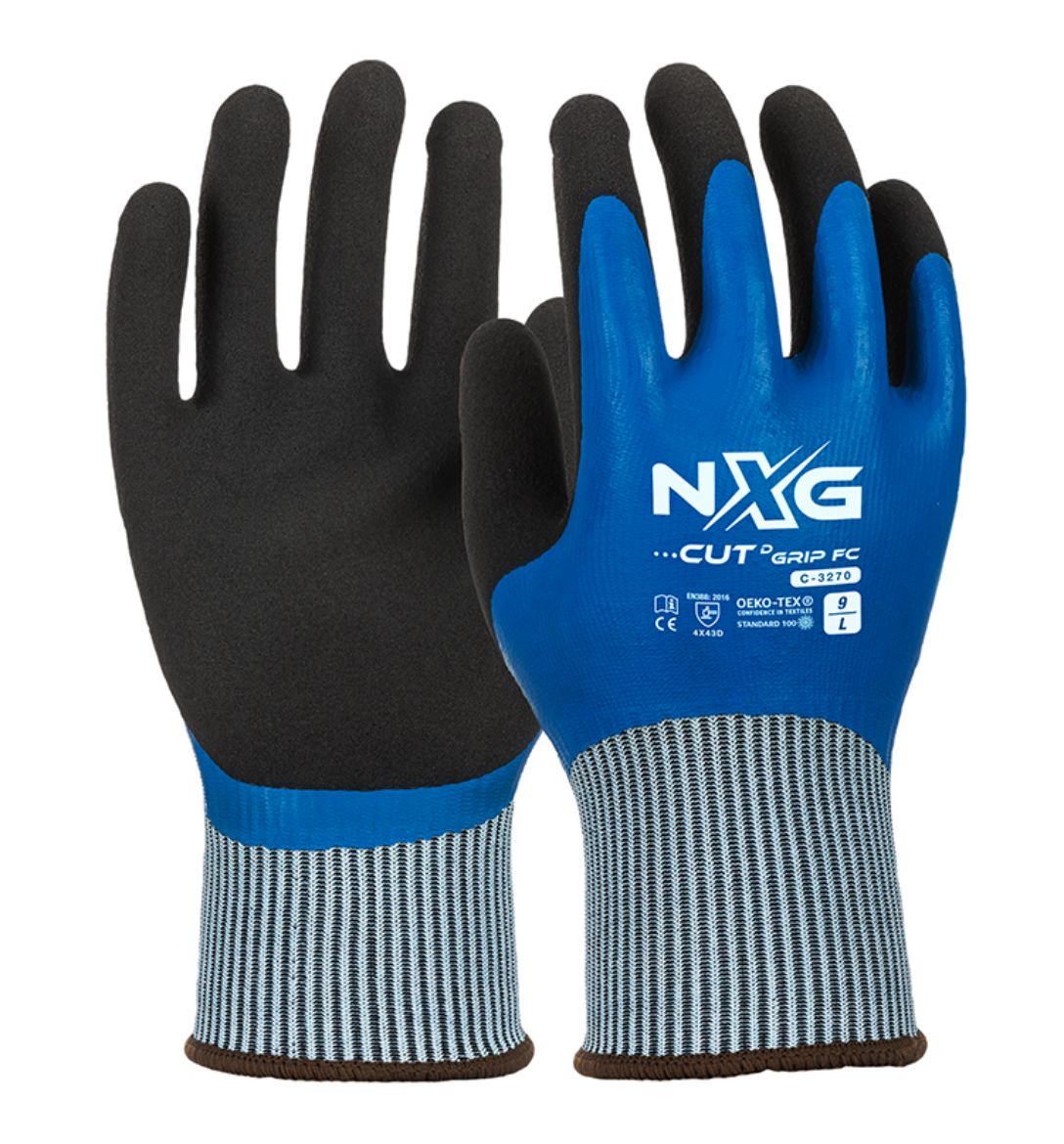 Picture of NXG Cut D Grip FC Blue/ Black Latex