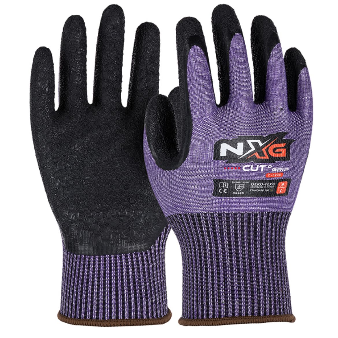 Picture of NXG Cut D Grip Purple Latex