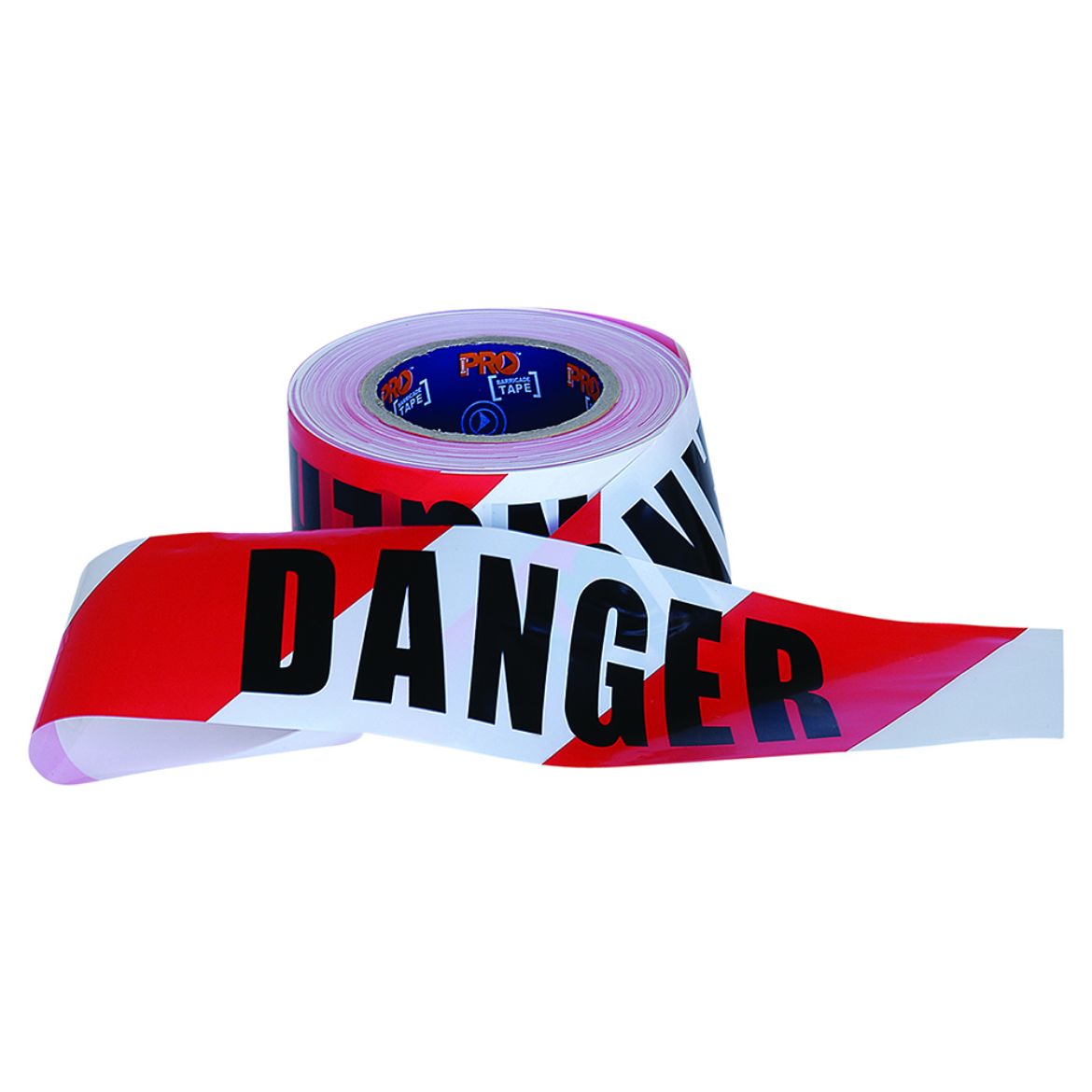 Picture of "DANGER" ON RED/WHITE HAZARD TAPE - 100M X 75MM