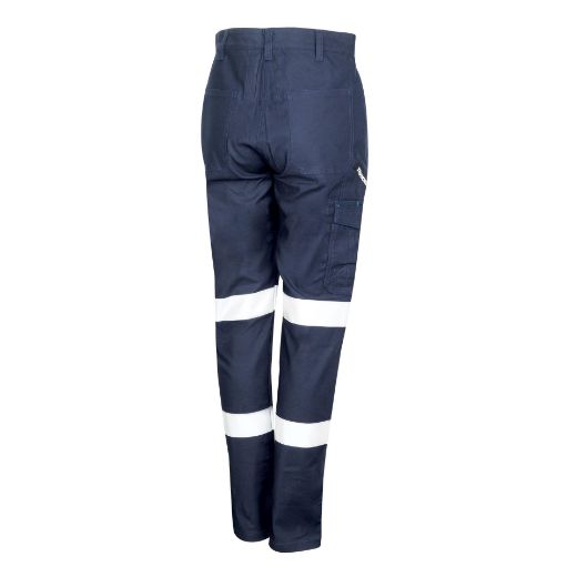 Picture of TRu Workwear Womens Midweight Cotton Stretch Cargo Trousers With Biomotion Reflective Tape