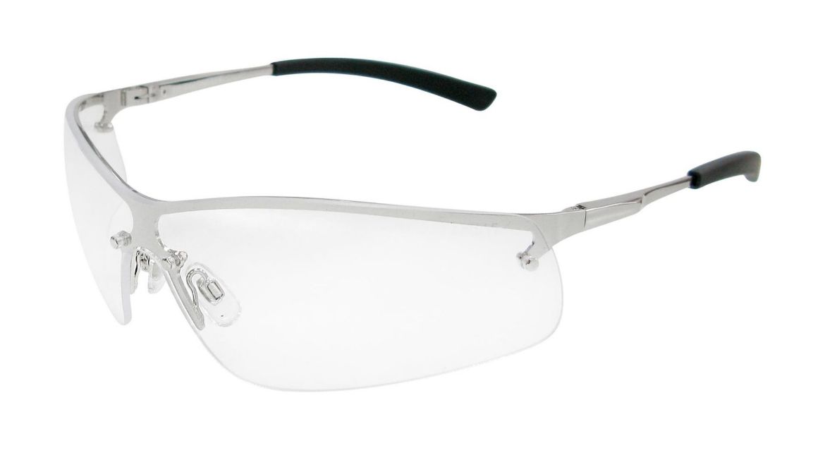Picture of Boston Clear Safety Glasses, metal frame, anti-fog