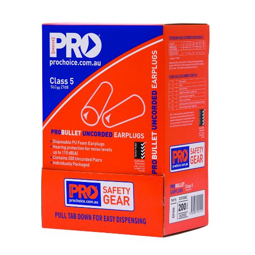 Picture of PRO-BULLET PU EARPLUGS UNCORDED - BOX OF 200