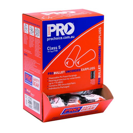 Picture of PRO-BULLET PU EARPLUGS UNCORDED - BOX OF 200