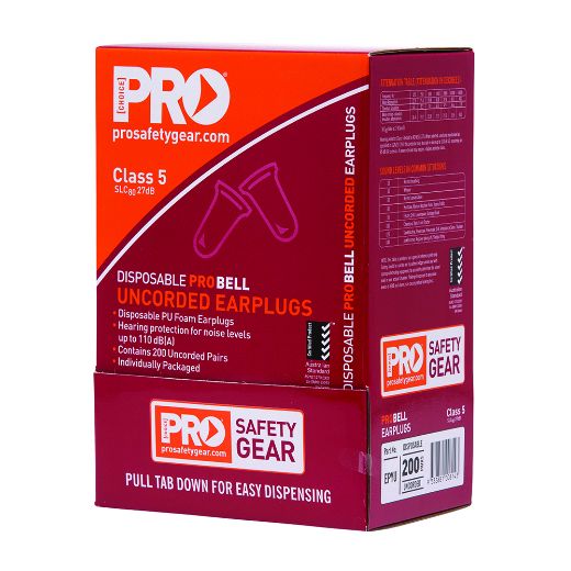 Picture of PRO-BELL PU EARPLUGS UNCORDED - BOX OF 200