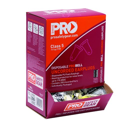 Picture of PRO-BELL PU EARPLUGS UNCORDED - BOX OF 200
