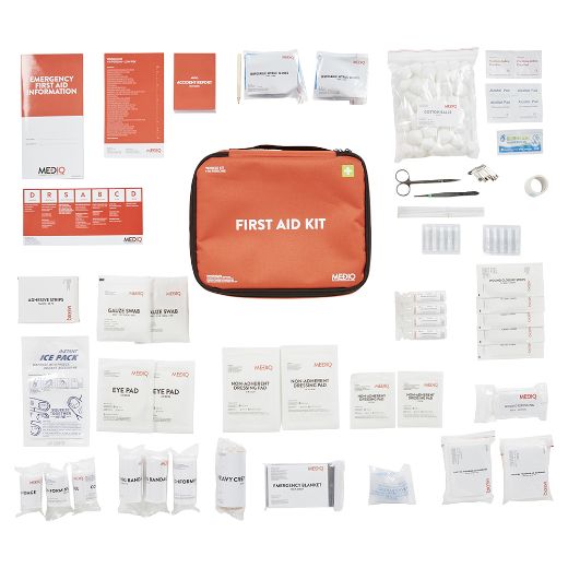 Picture of MEDIQ ESSENTIAL FIRST AID KIT VEHICLE IN ORANGE SOFT PACK 1-10 PERSONS LOW RISK