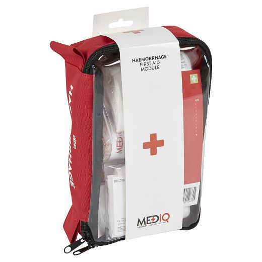 Picture of MEDIQ INCIDENT READY FIRST AID MODULE HAEMORRHAGE (MAJOR BLEEDING) IN RED SOFTPACK