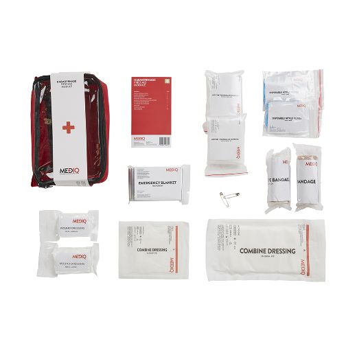 Picture of MEDIQ INCIDENT READY FIRST AID MODULE HAEMORRHAGE (MAJOR BLEEDING) IN RED SOFTPACK