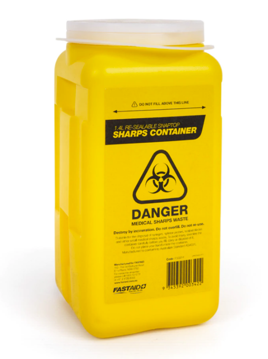 Picture of Plastic Sharps Container, 1.4L