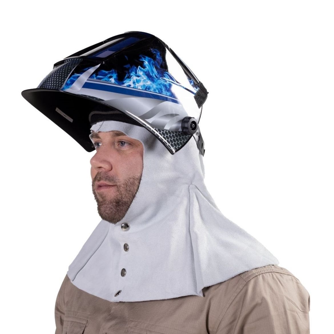 Picture of Blue Max Chrome Leather Welder's Hood
