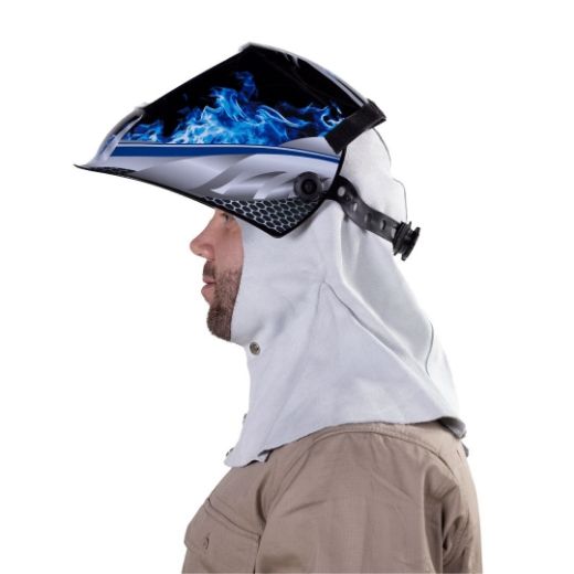 Picture of Blue Max Chrome Leather Welder's Hood