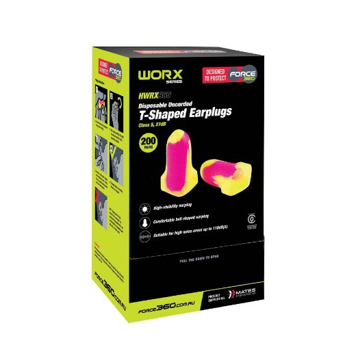 Picture of T-Shaped Uncorded Disposable Earplug - Class 5 27dB