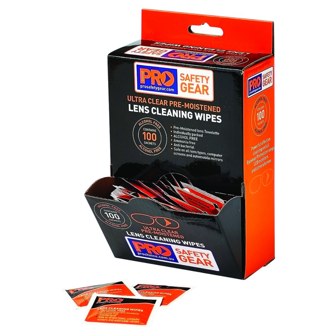 Picture of Pro Choice LENS CLEANING WIPES, ALCOHOL FREE - BOX OF 100