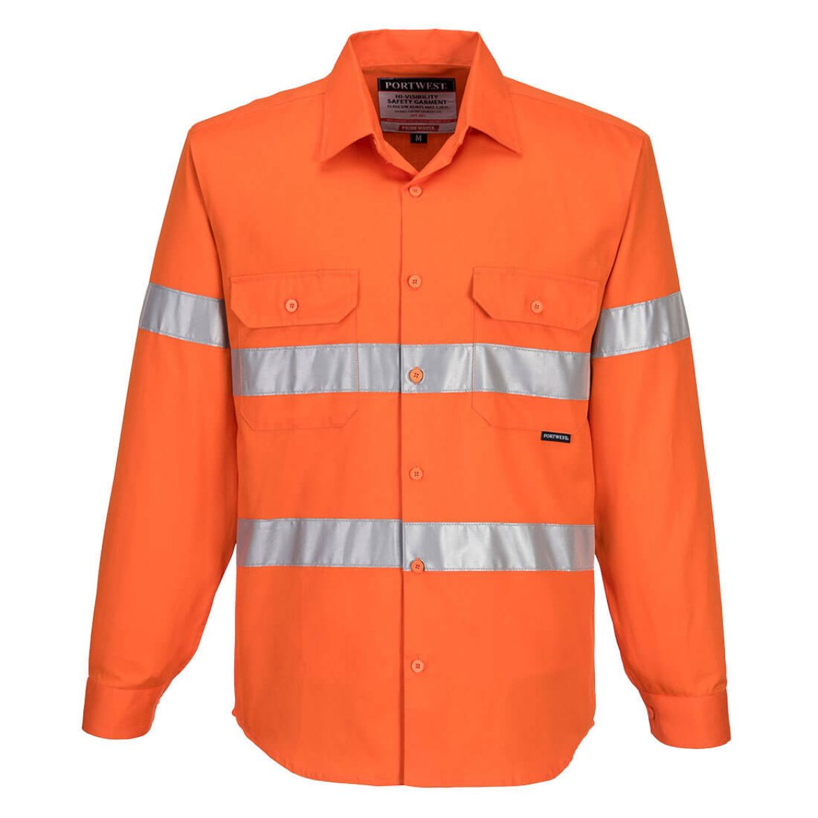 Picture of Portwest Hi-Vis Regular Weight Long Sleeve Shirt with Tape