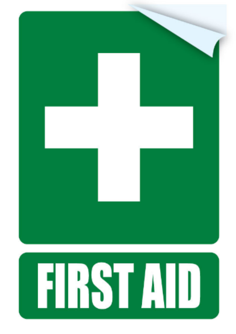 Picture of First Aid Sticker - Small - Vinyl Sticker 100 x 150mm