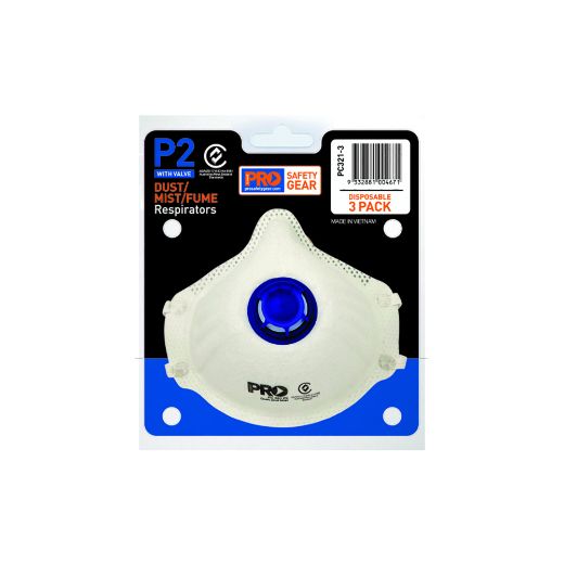 Picture of RESPIRATOR P2, WITH VALVE - 3 PIECE BLISTER PACK