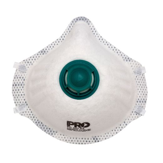 Picture of RESPIRATOR P2, WITH VALVE & CARBON FILTER * NOW WITH IMPROVED NOSE FLANGE * - BOX OF 12 MASKS