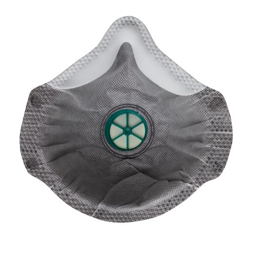 Picture of RESPIRATOR P2, WITH VALVE & CARBON FILTER * NOW WITH IMPROVED NOSE FLANGE * - BOX OF 12 MASKS