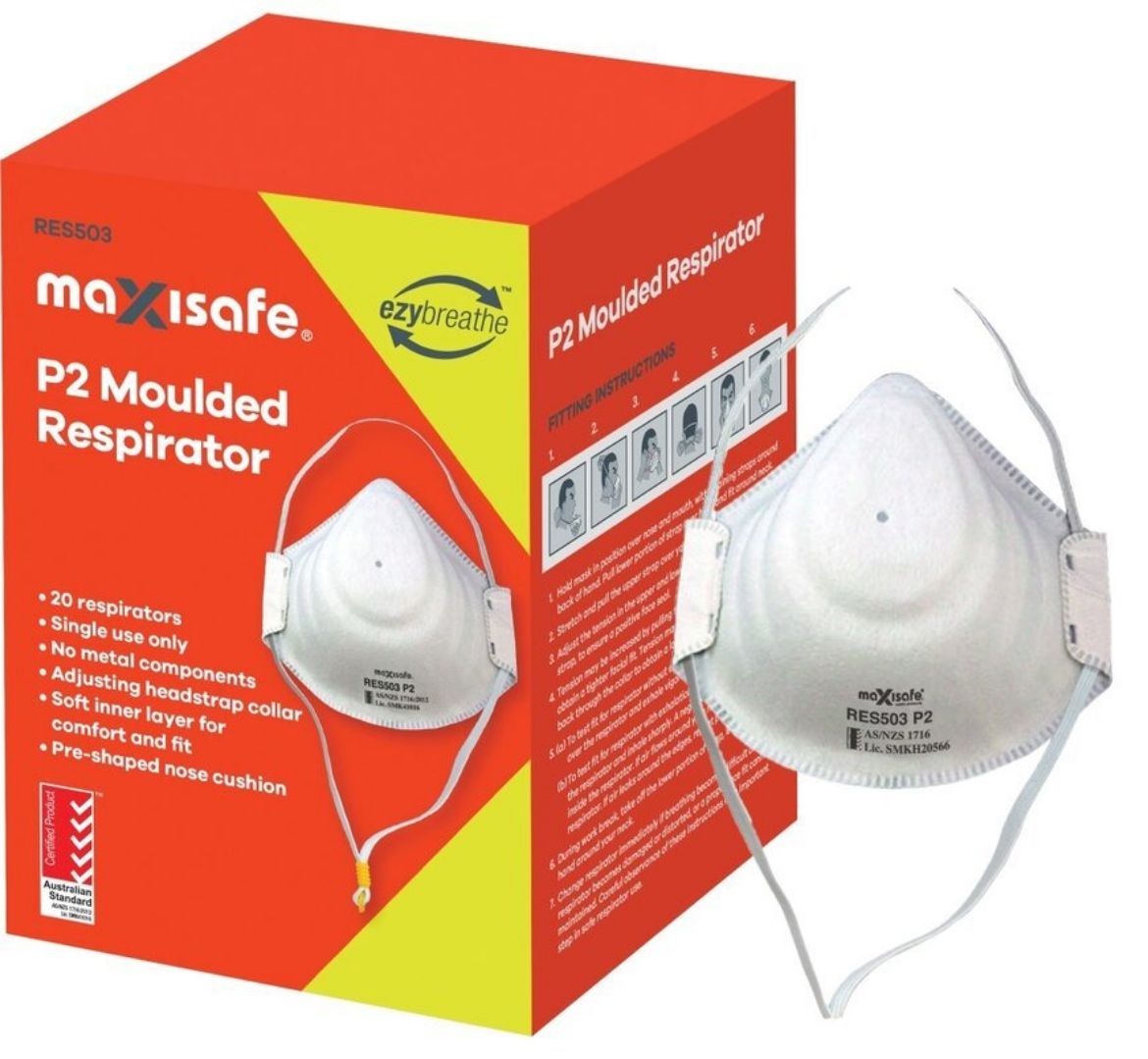 Picture of Maxisafe P2 respirator, Box of 20
