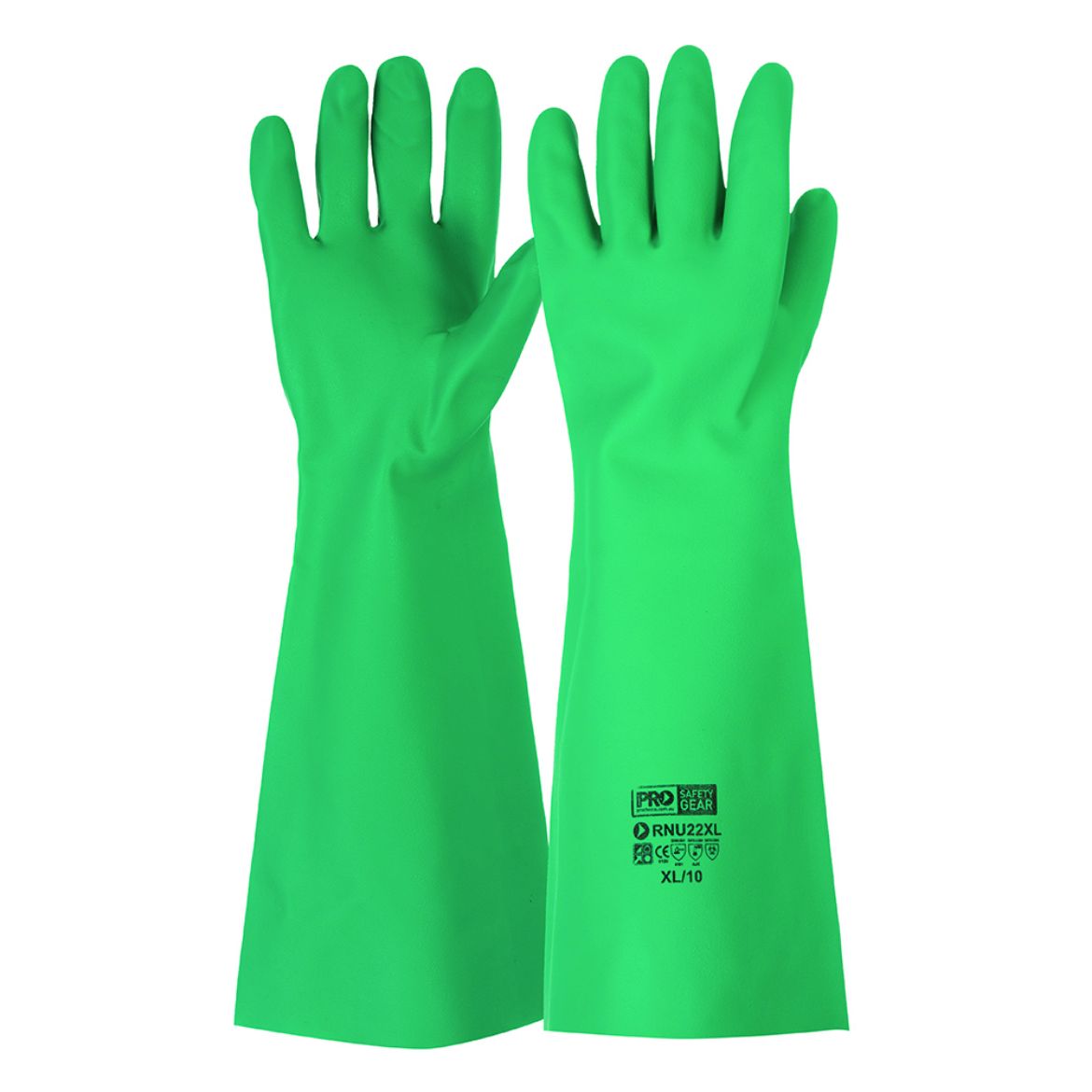 Picture of GREEN NITRILE GAUNTLET - LENGTH 45CM