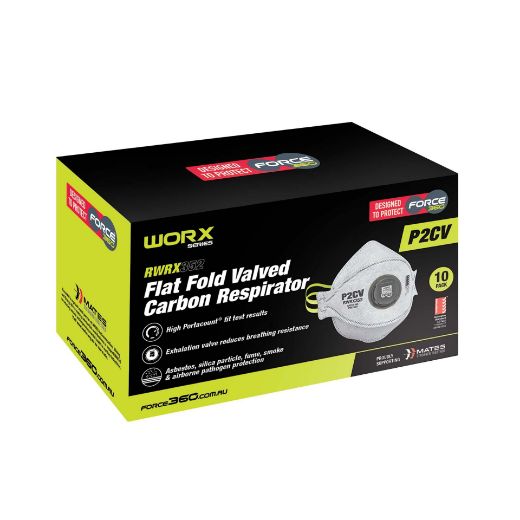 Picture of P2CV Flat Fold Valved Carbon Respirator