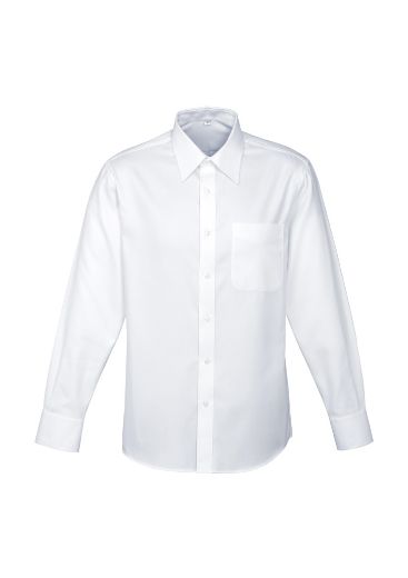 Picture of Biz Collection Luxe Mens L/S Shirt 100% Cotton Mini Herringbone