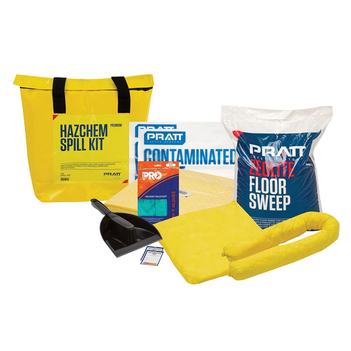 Picture of PRATT 25LTR HAZCHEM PREMIUM SPILL KIT- YELLOW BAG 25ltr