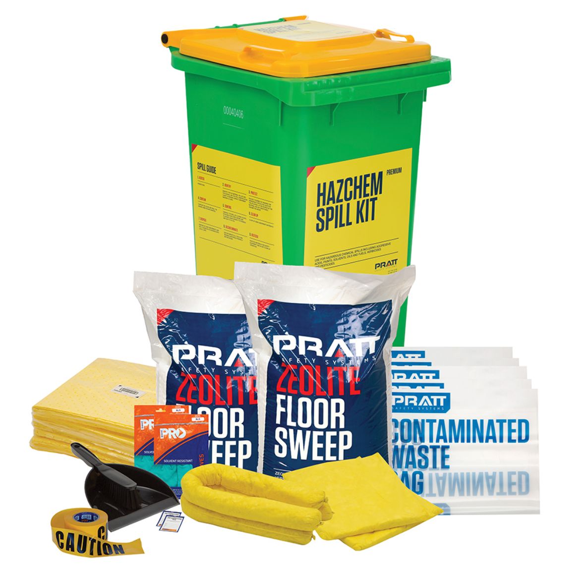 Picture of PRATT 120LTR HAZCHEM PREMIUM SPILL KIT- YELLOW LID 120ltr