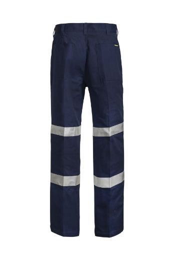 Picture of WorkCraft REFLECTIVE SINGLE PLEAT COTTON DRILL TROUSER