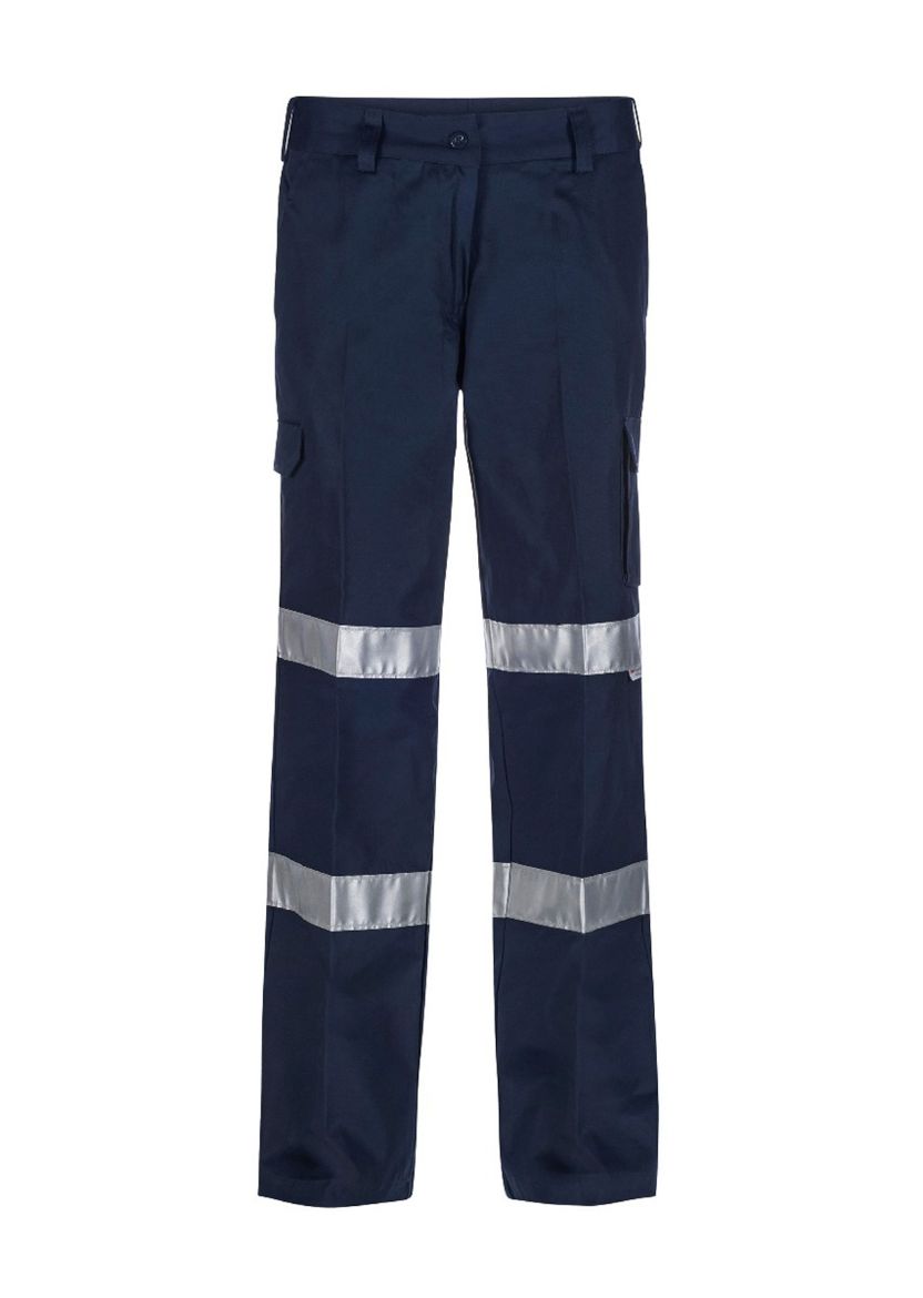 Picture of WorkCraft LADIES REFLECTIVE MID WEIGHT CARGO COTTON DRILL TROUSER