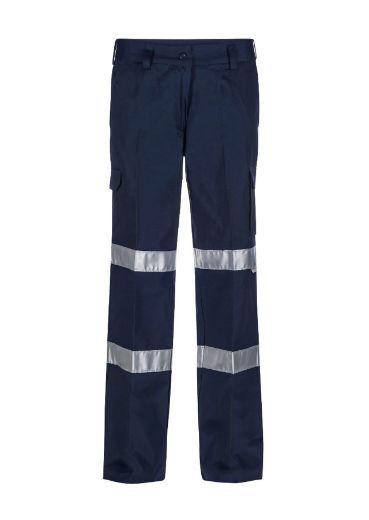 Picture of WorkCraft LADIES REFLECTIVE MID WEIGHT CARGO COTTON DRILL TROUSER