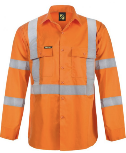 Picture of WorkCraft FULL COLOUR L/S MENS SHIRT ORANGE